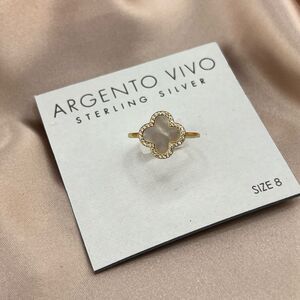 Argento Vivo Gold-Plated Sterling Silver Clover Ring